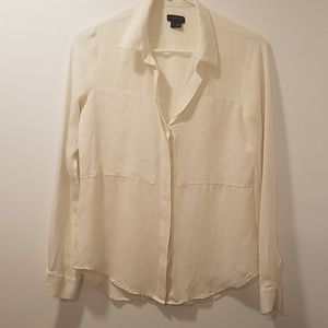 Ivory Theory Silk Button Down Shirt